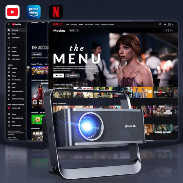 Proyector inteligente con soporte 4K, Polocsh 30000 - Afbeelding 4